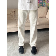 【有货】白色弯刀牛仔裤男美式vibe风裤子修身微喇裤807LL-特P35，男装牛仔裤，星座1007（原301D）