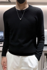 店主风小伙秋冬男纯色圆领套头针织长袖毛衣男士301A-1/M63/P38，男装针织衫/毛衣，星座301A-1