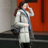 中长款长袖2020年冬季直筒连帽棉衣/棉服拉链百搭，女装棉衣/棉服，雪樱依海