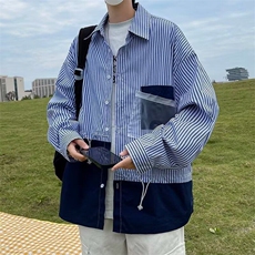 W439-P43原宿日系学院休闲衬衣长袖简约百搭新款衬衫，男装衬衫，星座911-1