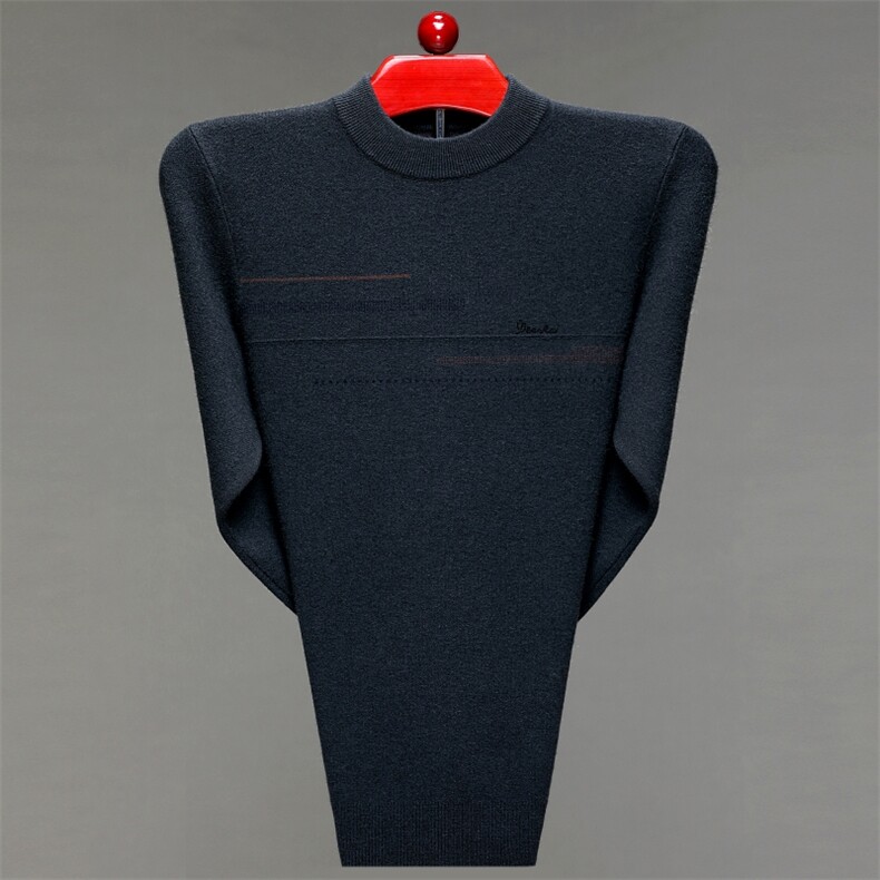 BB5912钱塘2020-2秋冬季时尚半高领中年男士毛衣主推P77，男装针织衫/毛衣，钱塘207-2