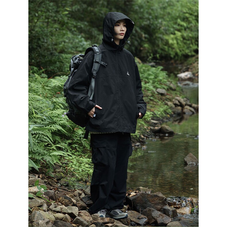 2023三防山系户外露营春秋纯色夹克外套冲锋衣JK668-P75-控108,男装夹克,电商A021
