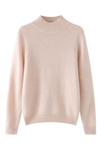 软糯亲肤！冬季半高领羊绒衫女加厚纯色山羊绒宽松毛衣针织打底衫，女装羊绒衫，轩妮羊绒