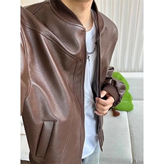 时尚百搭气质文艺慵懒日系原宿原版重磅皮衣夹克流行PWT85，男装夹克，星座1116A（原606A-3）