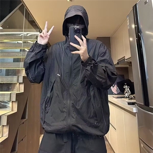 日系机能速干防晒衣男夏季薄款连帽高级感情侣工装登山户外防晒服图片