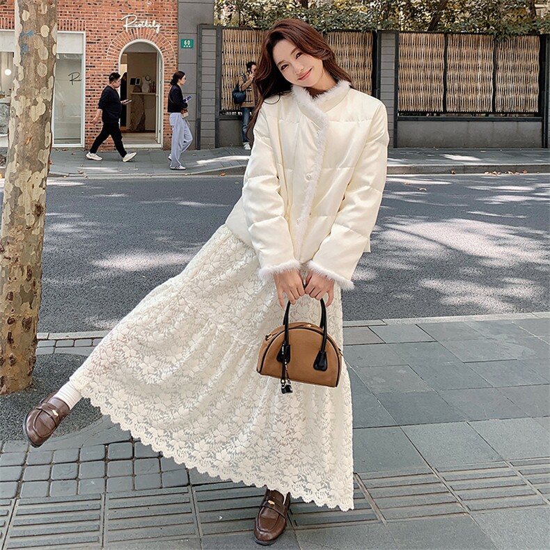 新款真水貂毛边90羽绒服2C110-H7769-P295-K438图片