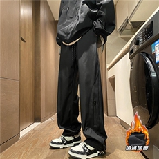 抖音品质冬季新款INS防水拉链加绒冲锋裤B315-K23521JR-特p35控68，男装休闲裤，电商B315
