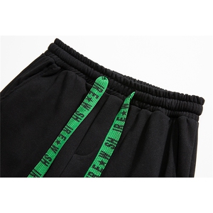 1秋季新款白底平铺休闲裤男卫裤宽松九分裤运动裤男K7141P50控68图片