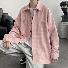 美式复古衬衫春季内搭叠穿外套小众高级感情侣上衣C8010p40，男装衬衫，星座1013