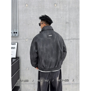 新标50白鸭绒冬装时尚保暖皮羽绒服外套男562-P230