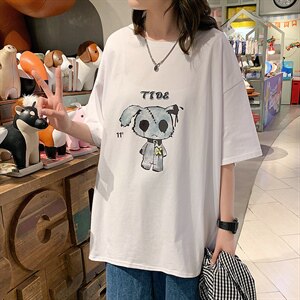 ！2021夏新款纯棉体恤潮流短袖T恤男女中性风半袖T2110特P20图片