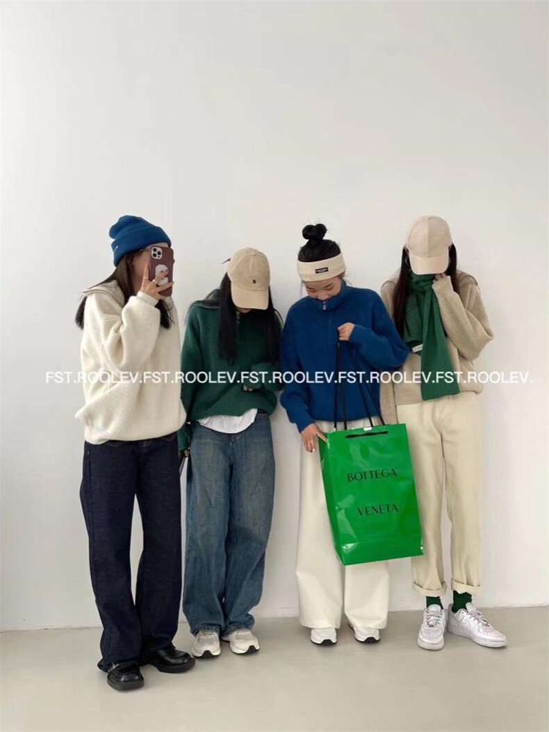 拉链毛衣，女装针织衫/毛衣，FST