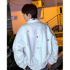 花卉刺绣外套男2025秋季翻领情侣复古百搭卫衣工装夹克J6819，男装夹克，星座1116A（原606A-3）