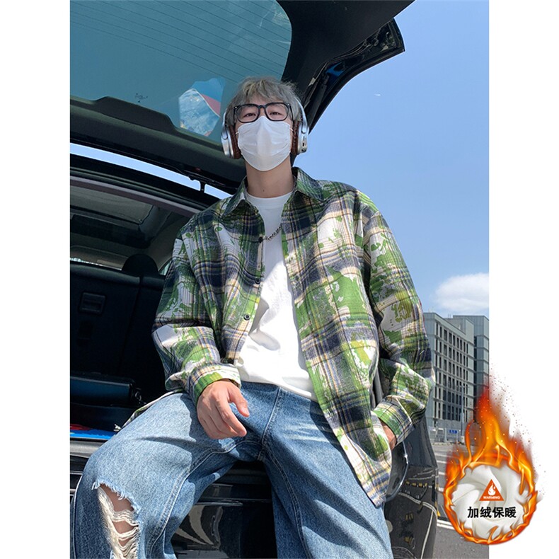 秋季格子衬衫休闲内搭衬衣高级感外套男C2239-特P28/CJ9741-特P42,男装衬衫,电商A007