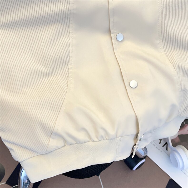 秋季新款港风美式vibe潮流灯芯绒拼接双层外套棒球服JK1401-P58,男装夹克,星座313A(原308A-2)
