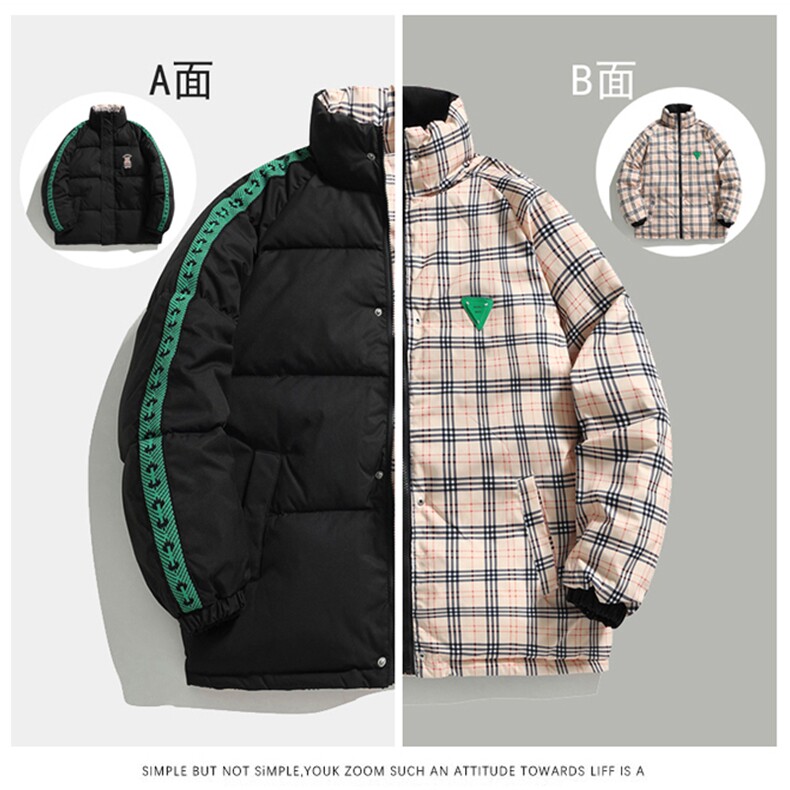 双面穿2023棉衣女棉服面包服棉袄两面情侣外套3329-P90控138,男装棉衣,星座207
