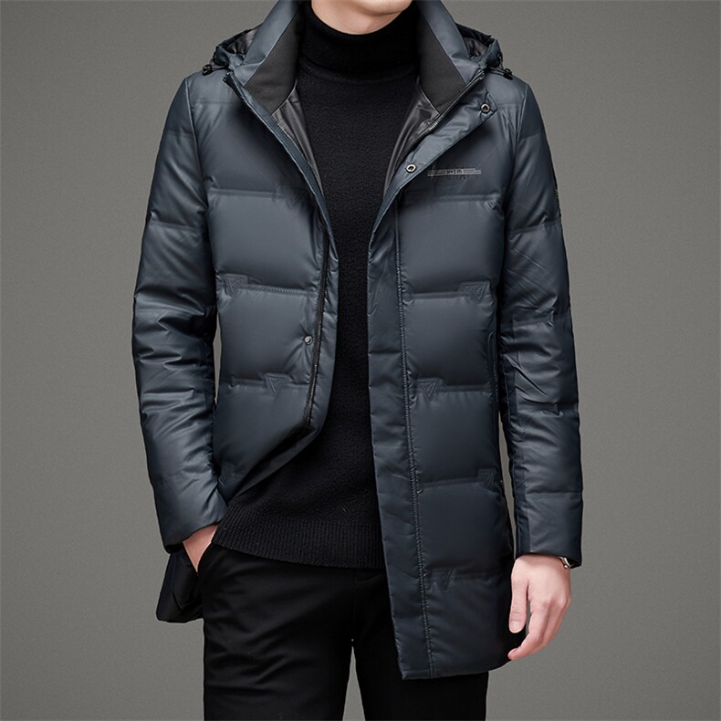 高端羽绒服男士2025年冬季新款中长款加厚白鸭绒保暖连帽外套男款,男装羽绒服,电商B212（原钱塘6029）