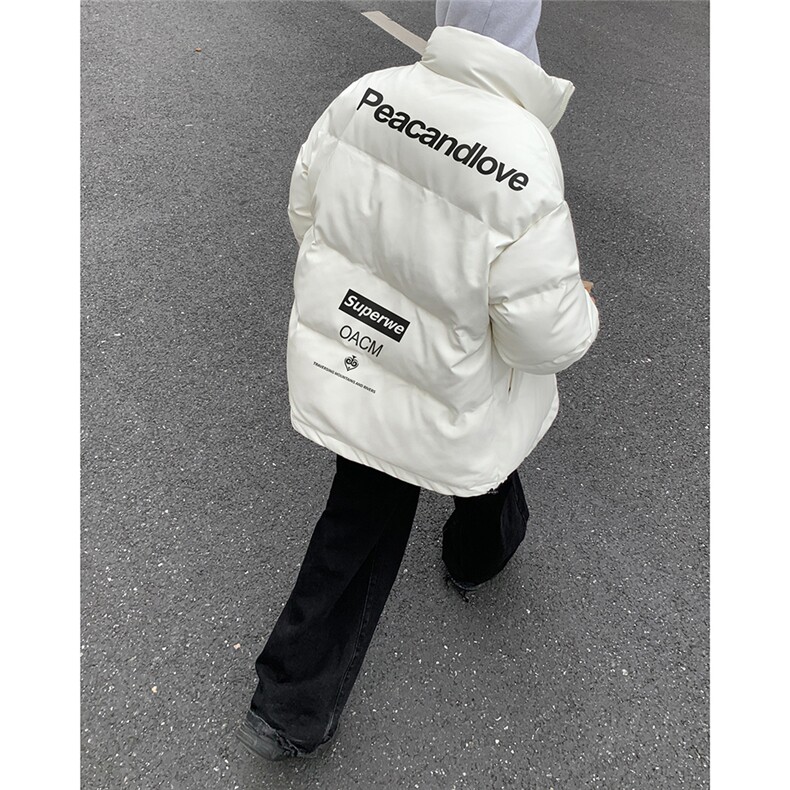 特批时尚休闲后背字母印花立领PU皮棉服A247-MY84519特批95控158,男装棉衣,电商A247