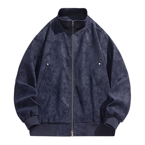 白底平铺  秋季潮牌螺纹立领宽松夹克外套男女潮26183 TP65图片