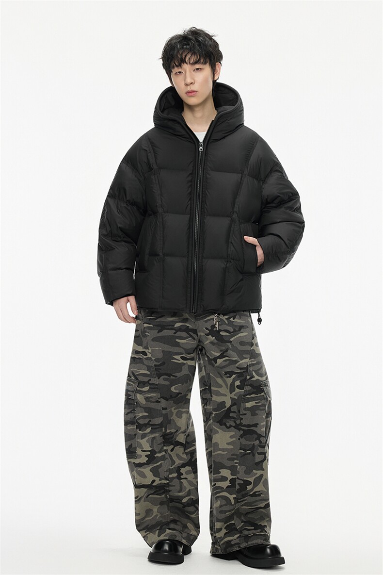 2025冬季新款男女潮牌泡芙穿刺宽松保暖连帽羽绒服外套699,男装羽绒服,电商A234