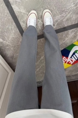 黑色弯刀微喇卫裤男美式垂感高腰提档裤子cleanfit直筒微喇运动裤，男装西裤，星座908