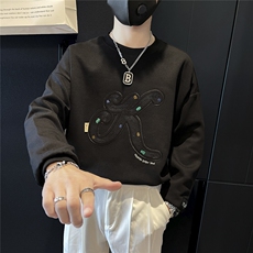 重工刺绣潮流卫衣男社会小伙店主风301C-WY17P68控98加绒P78，男装卫衣，星座301C（原B323）