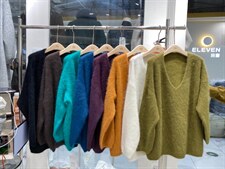 水貂毛毛衣v领颜色显白，女装针织衫/毛衣，MJJ