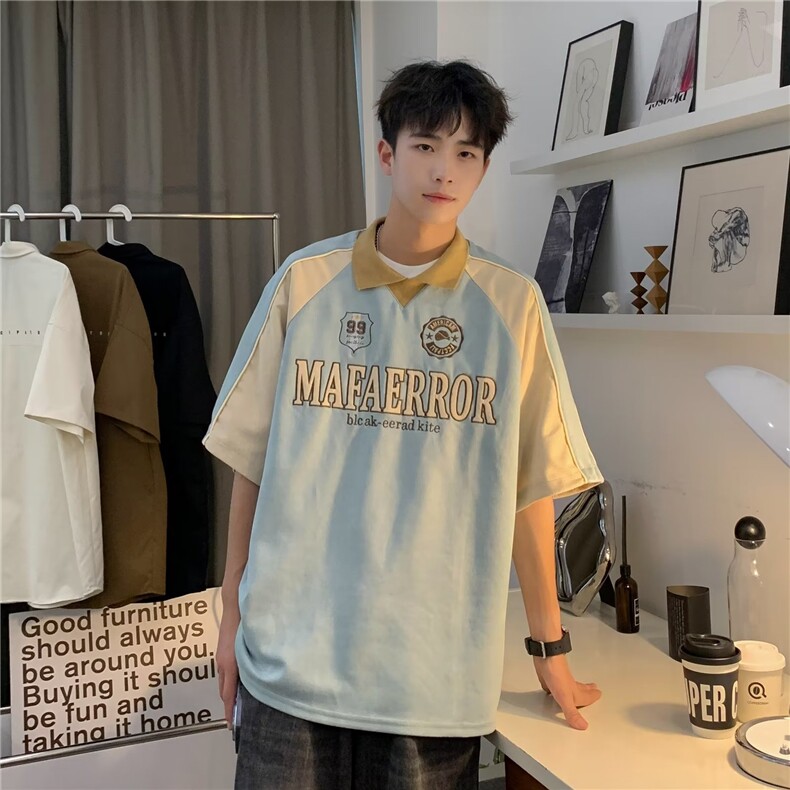 2023春夏季新款男休闲圆领短袖鹿皮绒T恤P40,男装T恤,星座1116-2