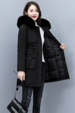 羽绒棉衣棉服女2021冬季新款韩版宽松中长款派克服棉袄小个子外套，女装棉衣/棉服，多彩