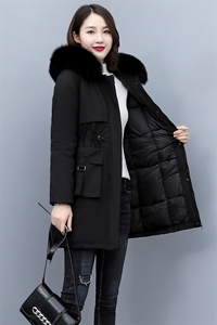 羽绒棉衣棉服女2021冬季新款韩版宽松中长款派克服棉袄小个子外套图片
