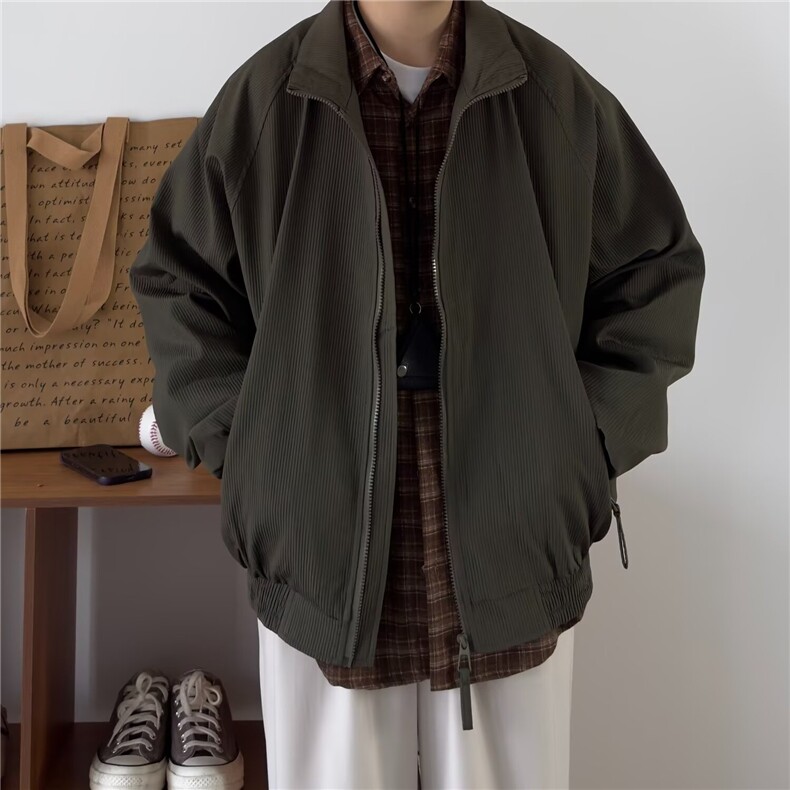2026新款日系冬季美拉德立领宽松口袋面包服插肩袖保暖棉服外套,男装棉衣,星座506A