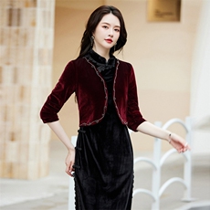 2025新款披肩配旗袍女百搭短外套西装上衣，女装短外套，婵米儿