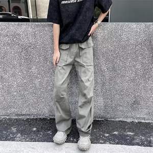 高街美式裤男潮牌痞帅炸街直筒裤子春季潮流图片