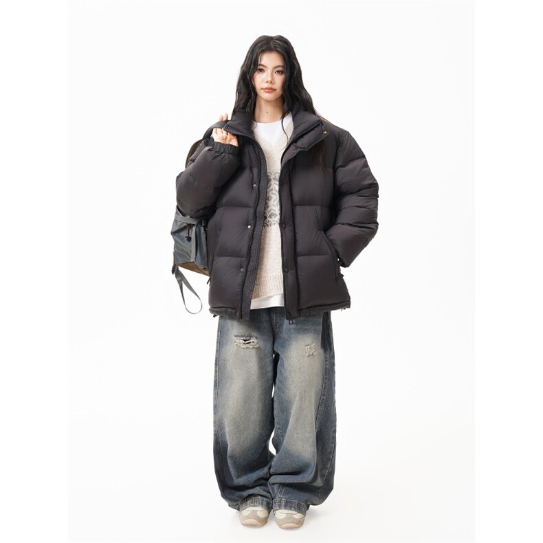 90%绒新标有报告立领撞色韩版宽松羽绒服外套Y988/P350现货,男装羽绒服,星座202-3