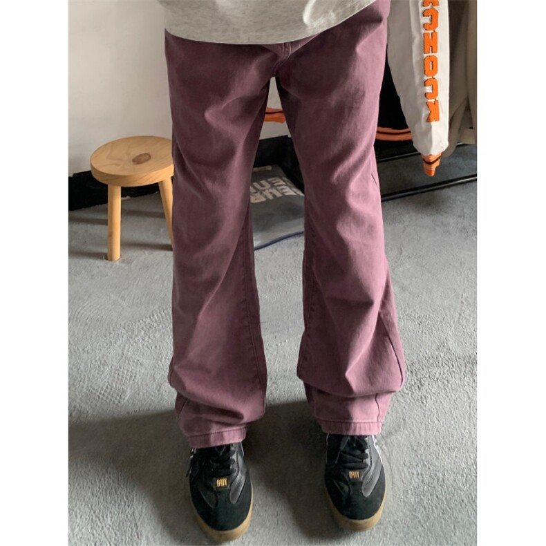 【有货】紫色517弯刀牛仔裤美式复古vibe裤子微喇裤KZ516LL-特48,男装牛仔裤,星座1007（原301D）
