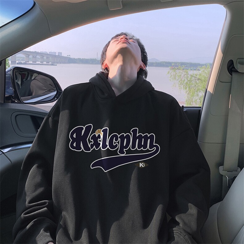 抖音得物供货 可提供视频 秋冬重磅美式宽松连帽卫衣WKD18图片