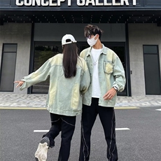 美式高街做旧水洗口袋可拆卸牛仔夹克男女复古潮牌外套JK893-P62，男装夹克，星座208-5