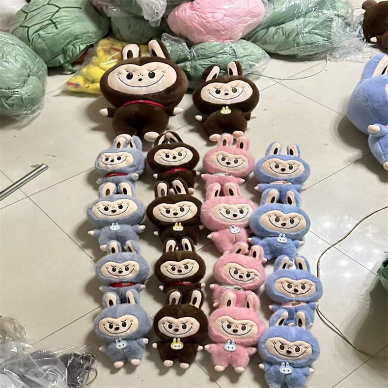 围巾拉布布吊牌拉布布（金貂），顺康毛绒玩具