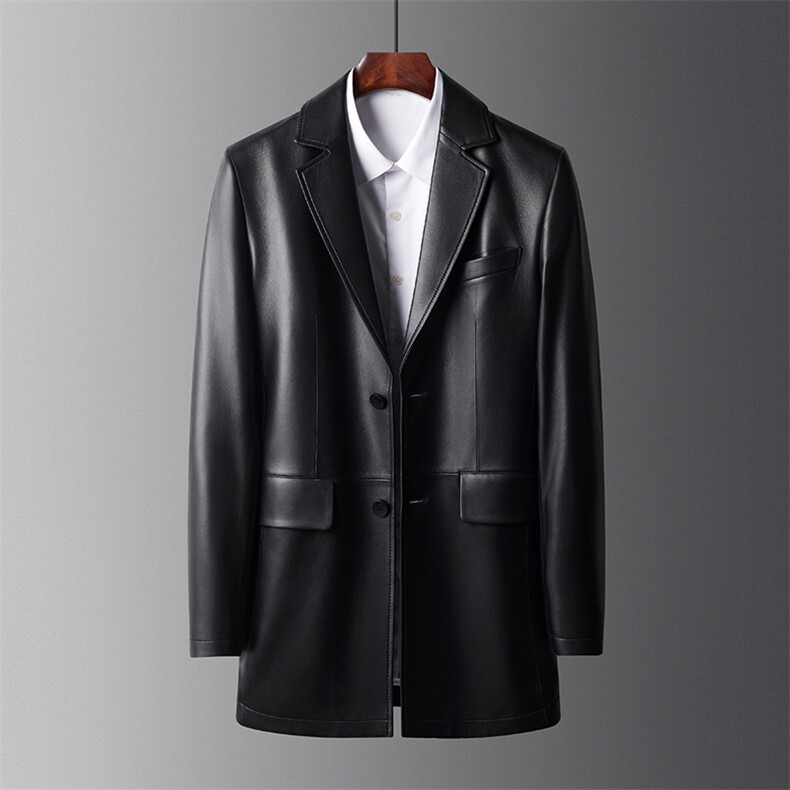 DLSN8016秋冬新款海宁男士绵羊皮皮衣皮西服休闲男装外套百搭,男装西服,电商B360