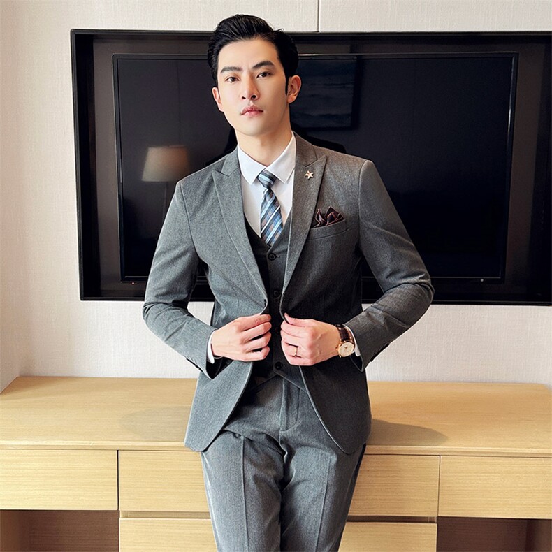 2025新款男装商务休闲西服三件套2205-P220,男装西服,星座311B