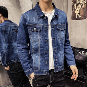 店主风春秋季牛仔外套男士韩版潮流宽松百搭青年夹克8198图片
