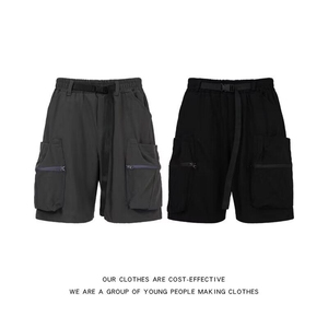 工装短裤夏季新款港风户外山系痞帅机能风运动五分裤男K6210-P48图片