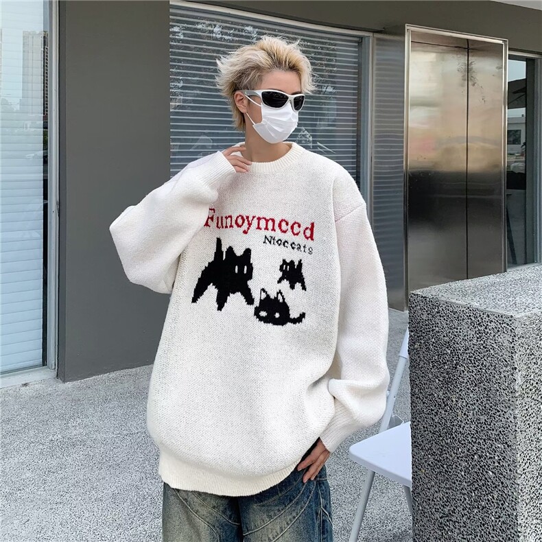 复古着设计小众慵懒风绿色条纹高级感显瘦休闲毛衣男女潮春,男装针织衫/毛衣,星座716-3