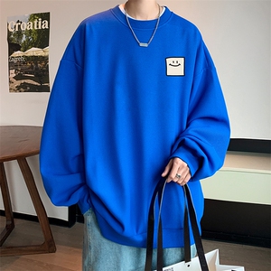 华夫格卫衣圆领卫衣男大码长袖t恤男外套 HW76316-P30加绒款-P40图片