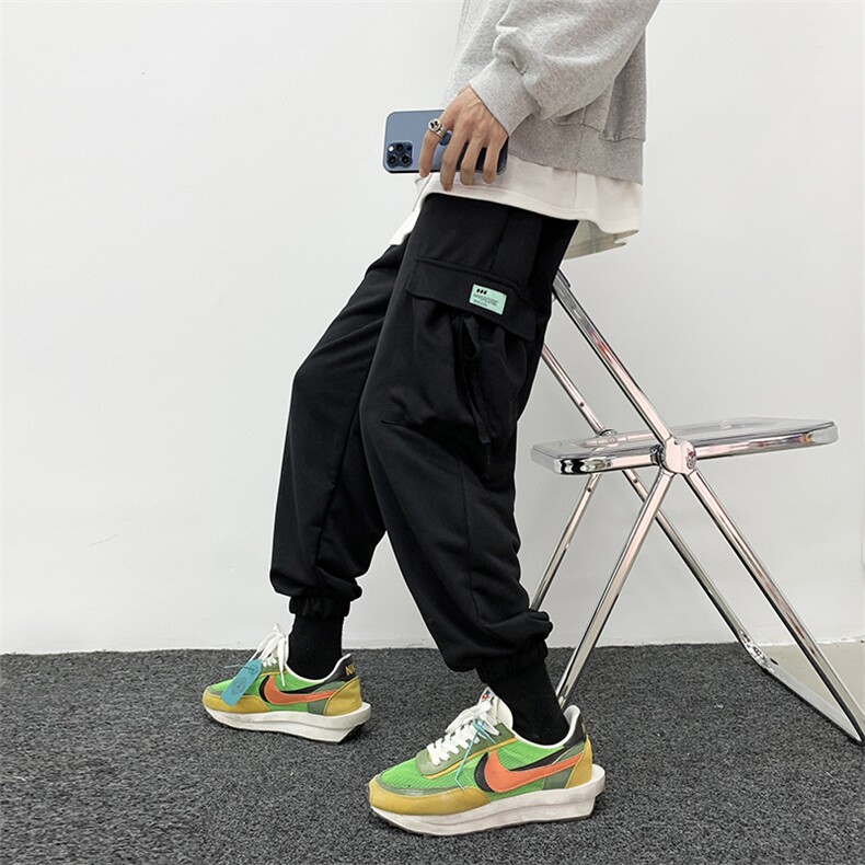 秋冬百搭宽松工装卫裤男韩版潮流束脚裤休闲潮牌裤子K058-P30,男装休闲裤,星座512-3