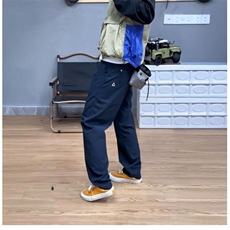 藏青色三角标裤子男款秋季三防软壳冲锋裤直筒微锥防水户外登山裤，男装休闲裤，星座1116A（原606A-3）