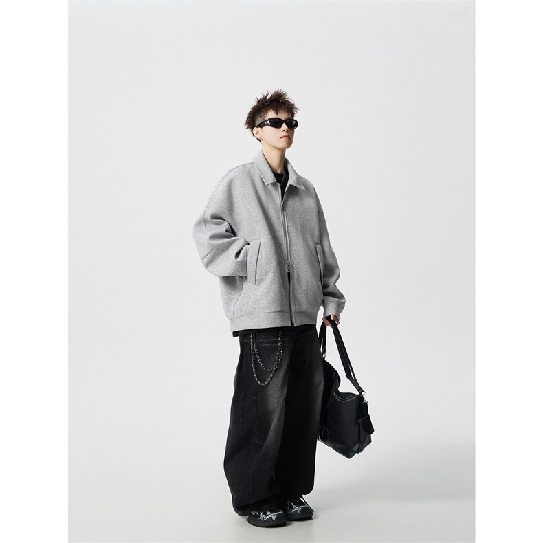 WY5550-P65特控118华棉大码重磅简约外套夹克,男装夹克,电商D232