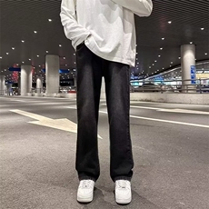 W10691-P21特批网图现货黑色水洗牛仔裤美式高街vibe修身长裤，男装牛仔裤，星座1608