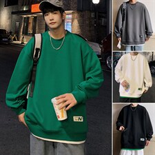 圆领卫衣男春秋季2026新款长袖t恤潮牌港风潮流美式高街宽松卫衣，男装T恤，星座1206-1（原A206-1）