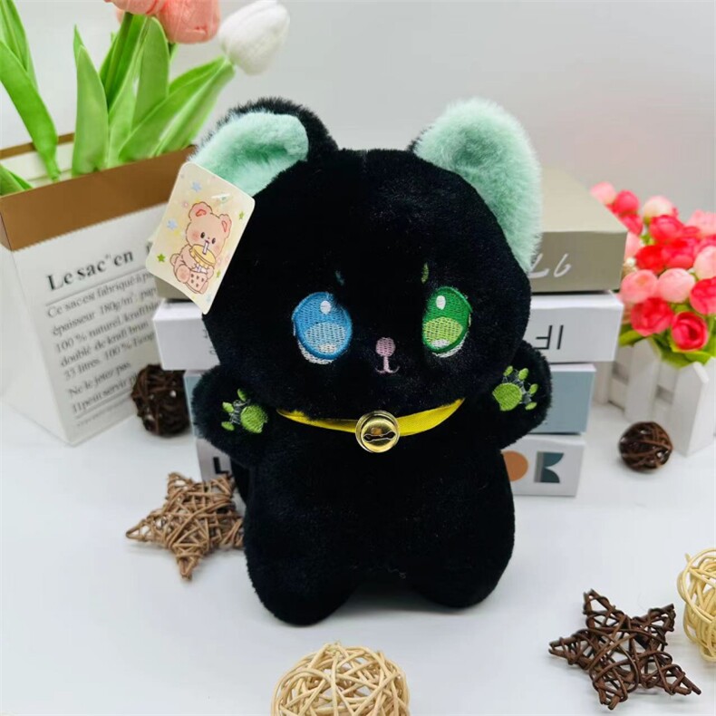 异瞳黑猫，硕然毛绒玩具